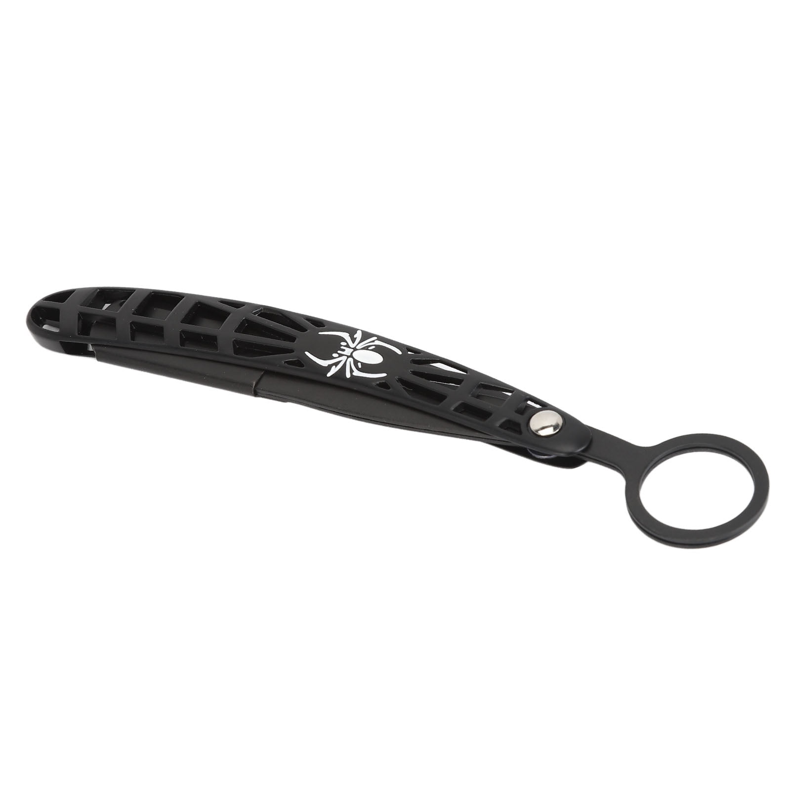 Manual Beard Trimmer Holder Stainless Steel Foldable Hollow Out Rounded