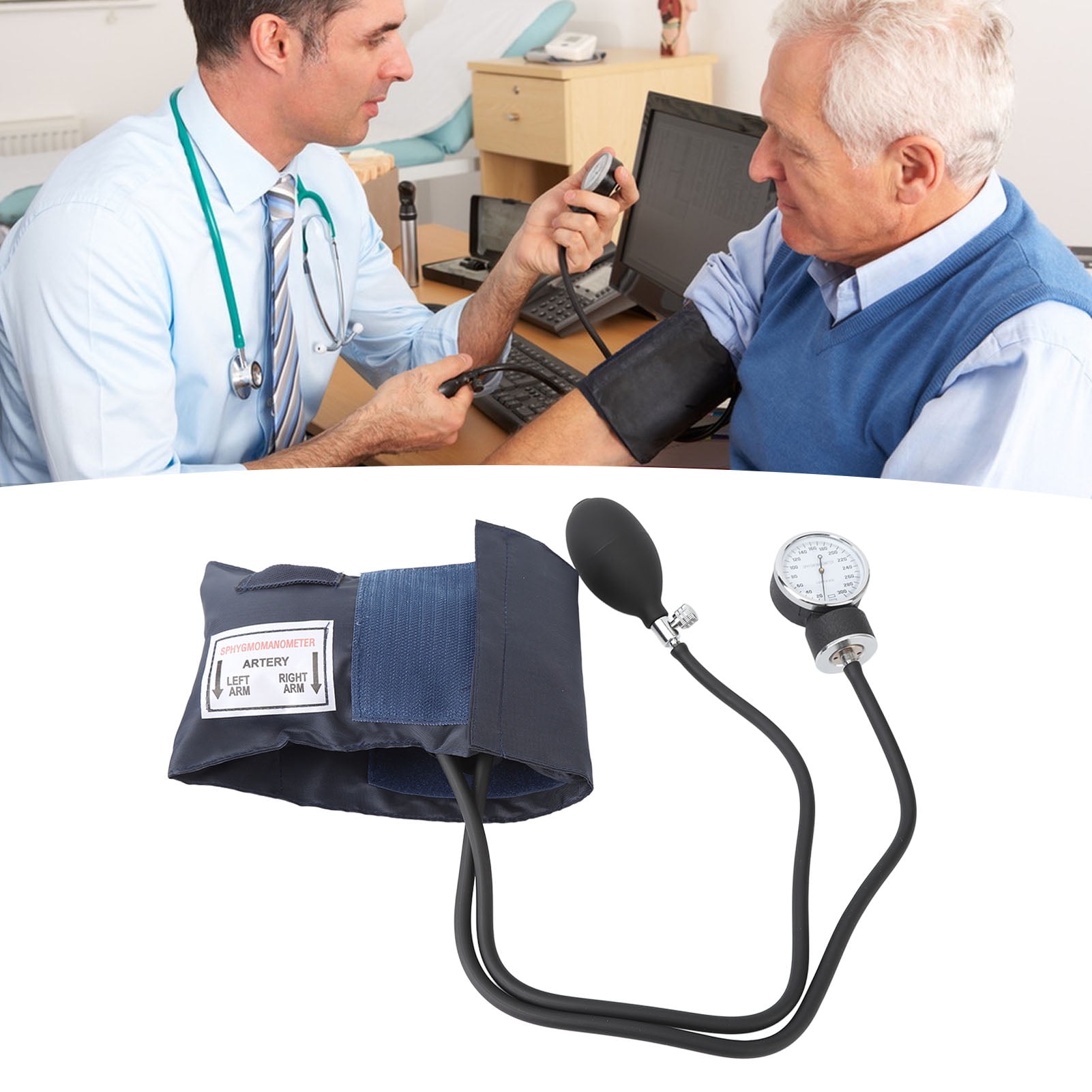 Manual Blood Pressure Monitor, Universal Cuff Size Sphygmomanometer