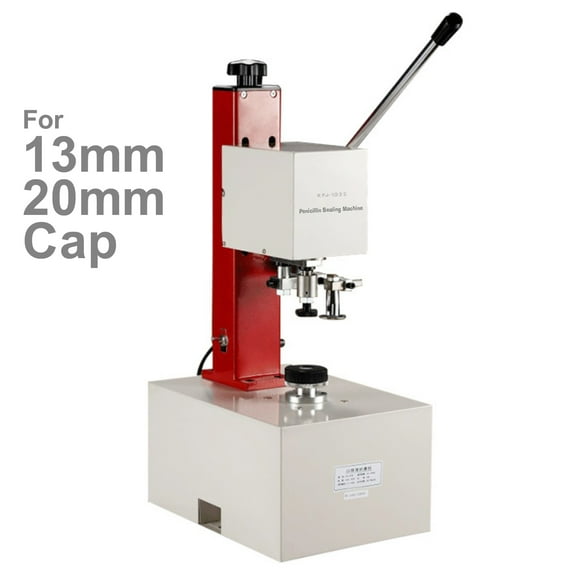 Manual Bottle Capper 220V50HZ Bottle Cap Sealing Machine with Positioning Head - Continuous Switch, Speed Adjustment,Cap Sealing Tool, Vial Cap Crimper for Diameter 13-20mm Cap