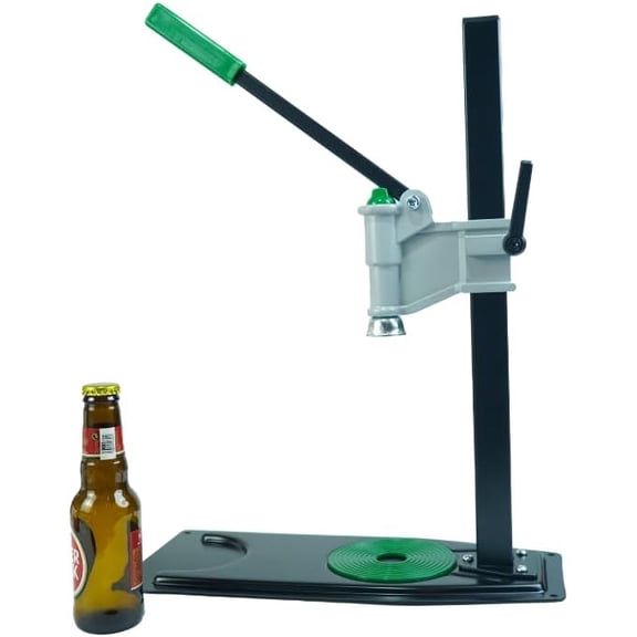 Manual Bottle Capper Tool Machine 26mm and 29mm Crown Capper,Heavy Duty Strong Metal Easy Action Bench Bottle Capper, Adjustable Height Beer Bottle Capping for Home Brewing Long pattern (t-adjust