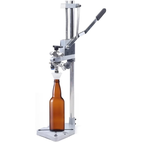 Manual Bottle Pressure Beer Filling Machine, 304 Stainless Steel Liquid Beer Filler, Defoaming Beer Bottling Device