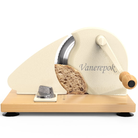 Manual Bread Slicer For Homemade Sourdough Bread Versatile Hand Crank Bread Slicer For Sourdough Crusty Bread Etc Stainless Steel Slicers Adjustable Width & Even Slicing