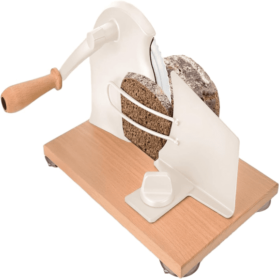 Manual Bread Slicer with Hand Crank,Adjustable Thickness Bread Cutter for Even Slices, Perfect for Homemade Sourdough, Sandwich, and More