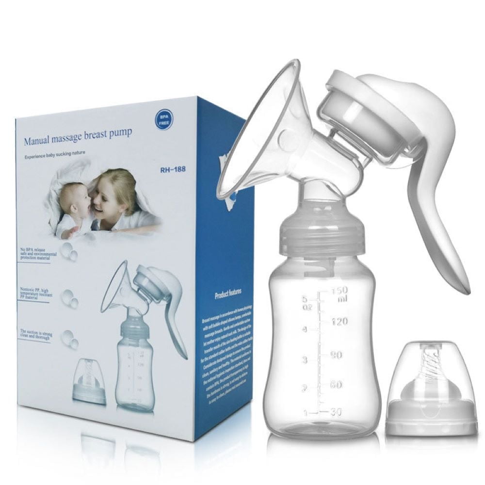 Manual Breast Pump Portable Vacuum Silicone Hand Pump for Breast Baby ...