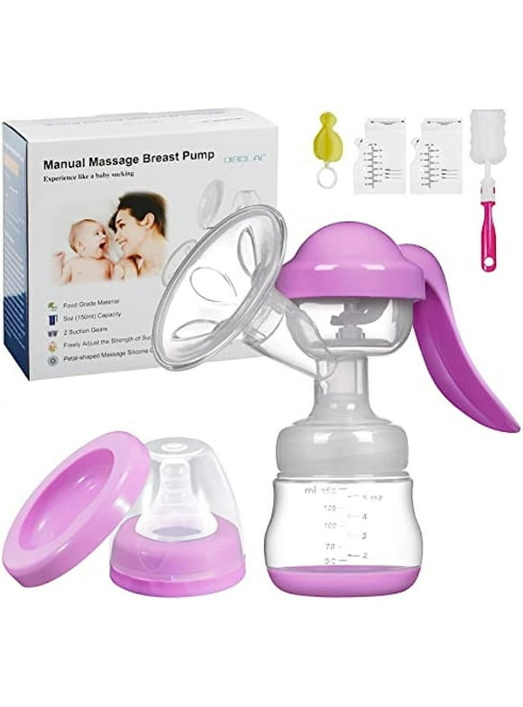 Manual Breast Pump, Silicone Hand Pump for Breastfeeding, Small Portable Manual Breast Milk Catcher Baby Feeding Pumps & Accessories