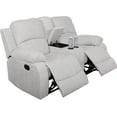thumbnail image 1 of Manual Brown Recycled Leather 2 Seat Loveseat Living Room Loveseat, 1 of 5