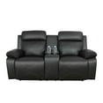 thumbnail image 1 of Manual Brown Recycled Leather 2 Seat Loveseat Living Room Loveseat, 1 of 1
