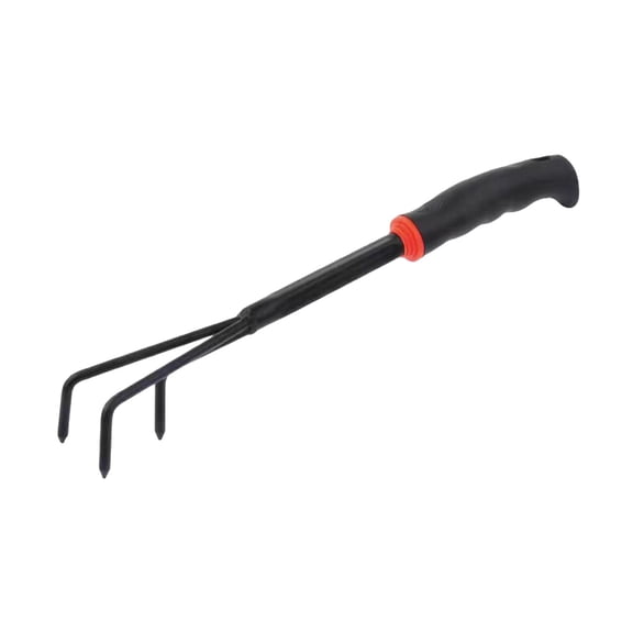 Manual Brush Cutter, Garden Rake with Handle, Metal Portable Weeding Tool Garden 35.5cm