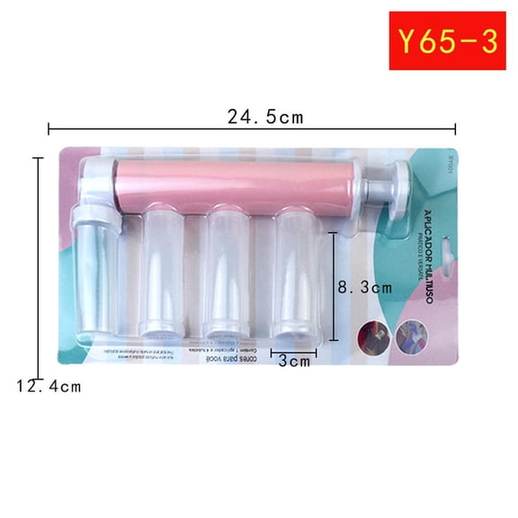 Manual Cake Airbrush Pump for Baking, DIY Cake Decorating Coloring Sprayer with 4 Clear Reservoirs, Hand-Held Kitchen Pastry Tool for Dusting, Gradients and Glitter - PP Material