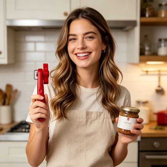 Manual Can Opener Safe Side-Cut Smooth Edge Stainless Steel Can Opener Heavy Duty Handheld Food Safe Kitchen Tool