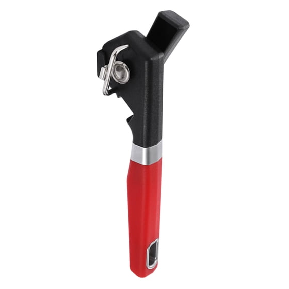 Manual Can Opener With Smooth Edge, 2 In 1 Kitchen Tool Combined With Opener,Featured Magnet, Large Rubber Handle And Stainless Steel Blade, Easy Lid Lift, Safe Side Cut Design for Daily Kitchen Use
