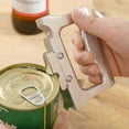thumbnail image 1 of Manual Can Opener Stainless Steel | Multifuntion Tin & Bottle Opener | Smooth Edge Cutting | Large Easy-Turn Knob | Food Safe | Rust Resistant | 11x7cm | 1 Piece, 1 of 5