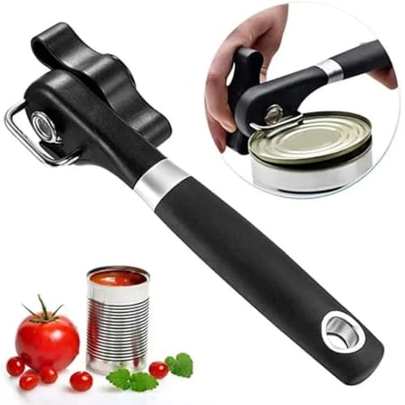 Manual Can Opener Without Sharp Edges,Safety Can Opener Handheld Can Opener for All Types of Canned Food