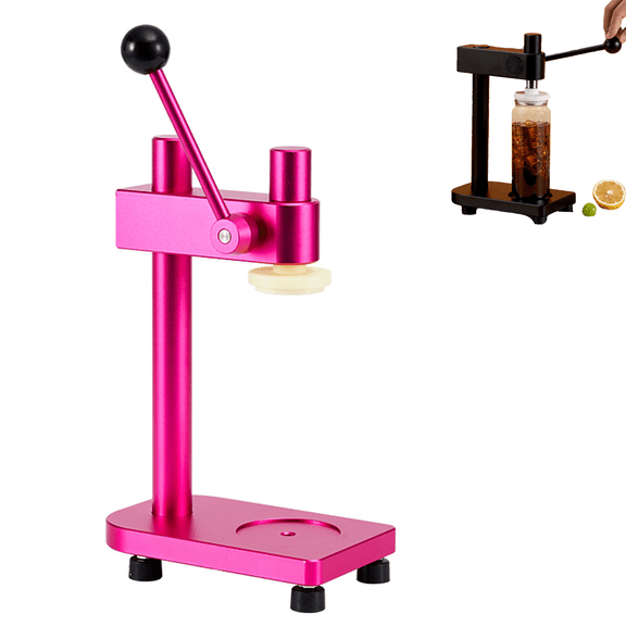 Manual Can Sealer, Hand Press Vacuum Machine for 55mm Cans, Up to 6.69 Height, Seal Beer Juice Coffee Soda, Portable Cact Design, Green