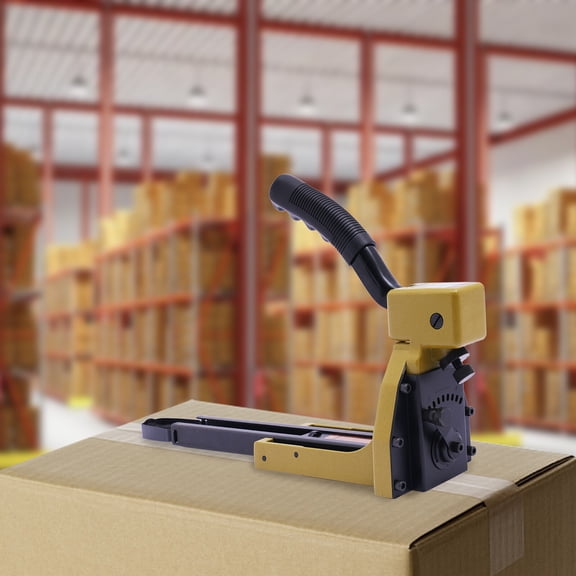 Manual Carton Closing Stapler, 1-3/8-Inch Crown, 3/4-Inch Length Carton Staples, Carton Stapler, Corrugated Carton Staple Gun for Closing Cartons