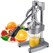 Manual Cast Iron Citrus Juicer Press with Lever, Stainless Steel Juice Cup and Suction Base for Oranges, Lemons and Other Citrus Fruits