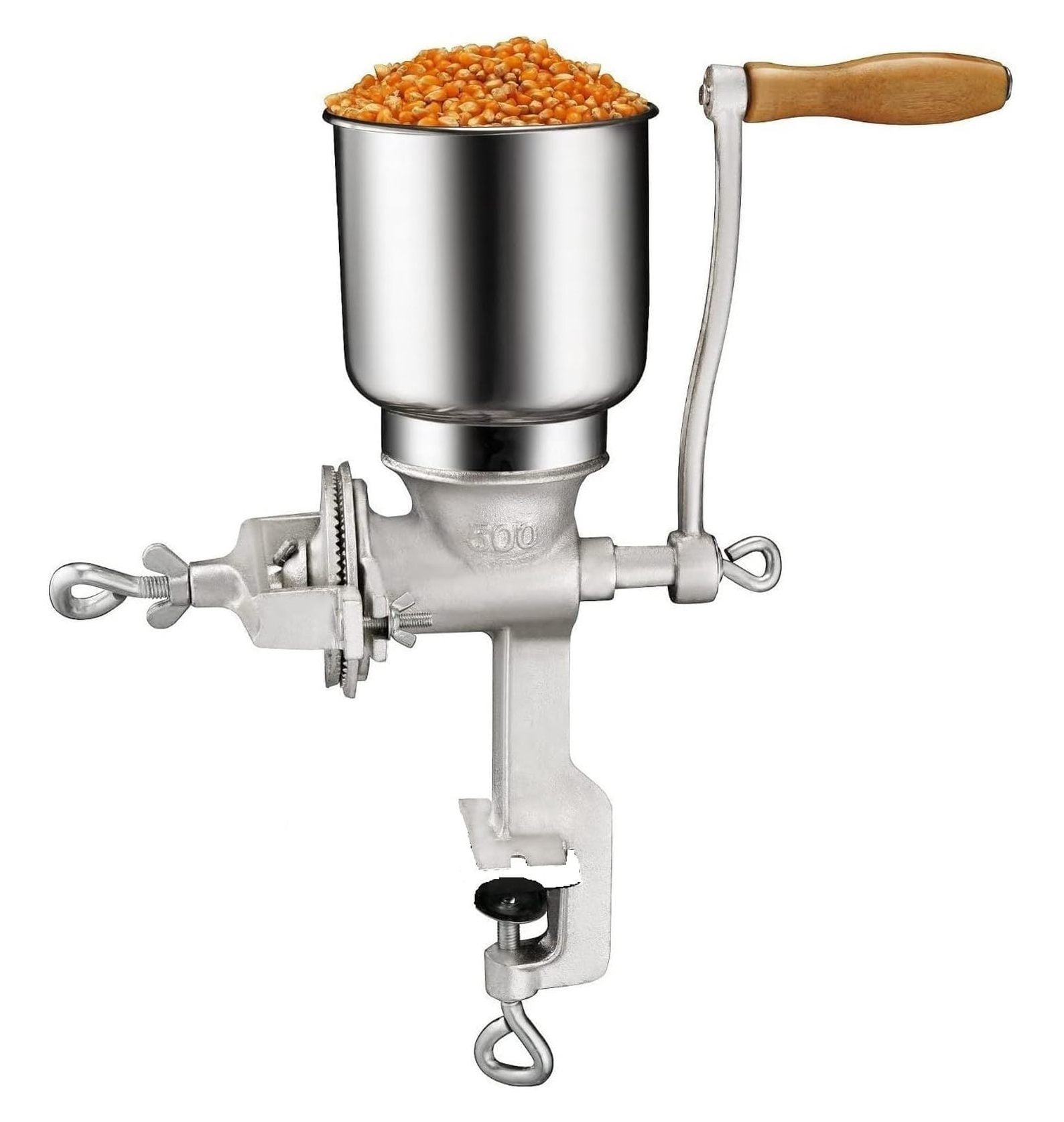 Manual Cast Iron Grain Grinder, Corn Grinder, Food Mill Hand Crank For Wheat Grains Nuts Grinds 1 Lb Per Minute