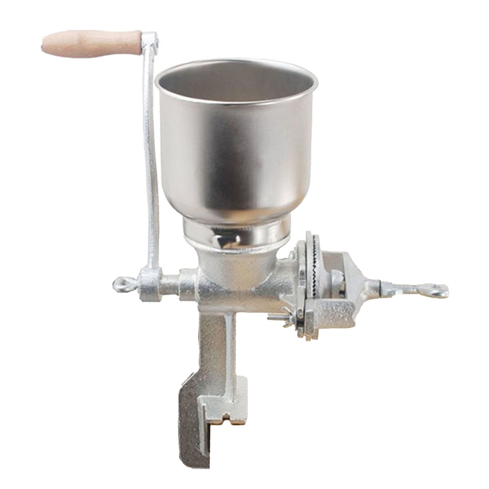 Manual Cast Iron Grain Mill Hand Crank Table Clamp Corn Grinder for