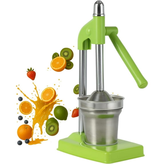 Manual Cast Iron Juicer 14.37*7.28*4.92In Heavy Duty Manual Citrus Juicer with Stainless Steel Filter, Countertop Squeezer for Fresh Orange, Lemon and Lime Juice