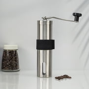 Manual Ceramic Burr Coffee Grinder, Adjustable Portable Hand Crank Mill, Stainless Steel Coffee Grinder with Silicone Sleeve & Detachable Handle for Travel Camping Home Office Espresso
