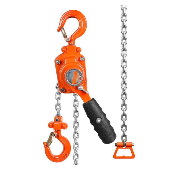 Manual Chain Hoist 1/4 Ton 550lb, 5FT Come Along, G80 Steel with Rotating Hook