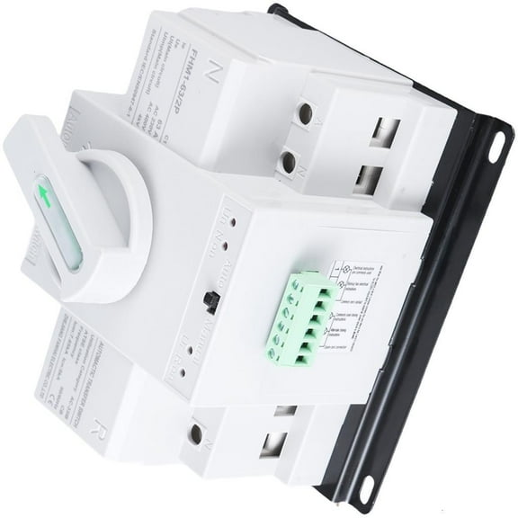 63A Double Power Transfer Switches 2P 220V Automatic Changeover Miniature MCB