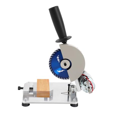 Manual Chop Saw, 110V Portable Tabletop Saw, Adjustable Angle and Height, Mini Table Saw, Use for Soft Metal, Iron Sheet, Wood, Plastic, Aluminum Alloy Cutting Mini Table Miter Saw