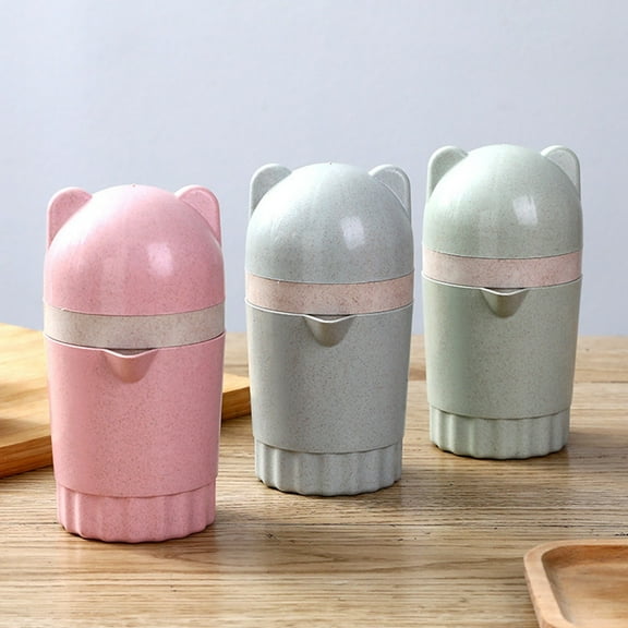 Manual Citrus Juicer Hand Press Extractor for Oranges Lemons Compact Portable Plastic Fruit Press Efficient Juicing for Small Kitchens Dorms Camping, Ukhbmc | Light Blue