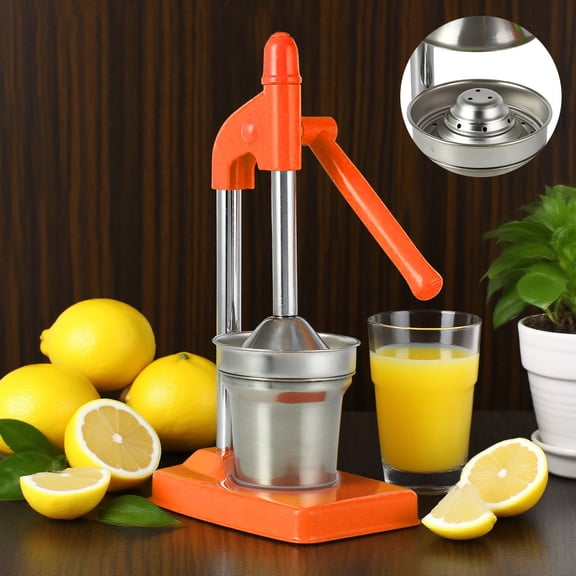 Manual Citrus Juicer, Heavy Duty Stainless Steel Hand Press Squeezer for Lemon, Orange & Lime, Countertop Juicer Machine for Fresh Juice