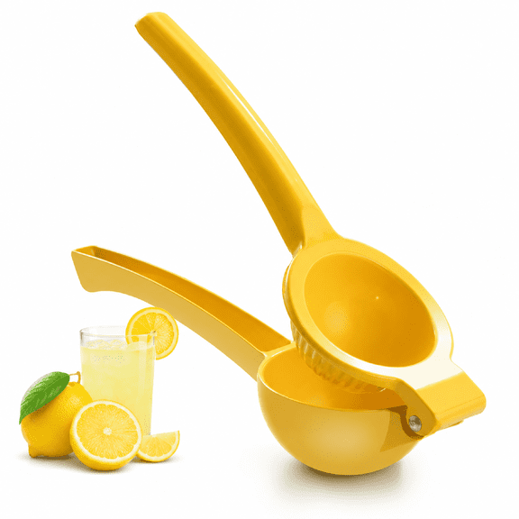 Lemon Squeezer Aluminum Handheld Manual Citrus Juicer for Lime Juice Cocktail Cooking Kitchen Yellow