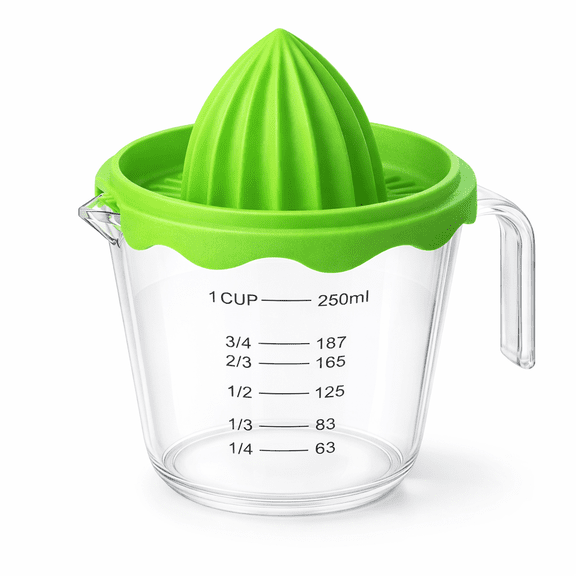 Manual Citrus Juicer with Measuring Cup 1 Cup 250ml Lemon Lime Orange Hand Squeezer BPA Free