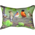 thumbnail image 1 of Manual Climaweave Indoor/Outdoor Decorative Throw Pillow, 18 X 13-Inch, Birds on a Line III, 1 of 1