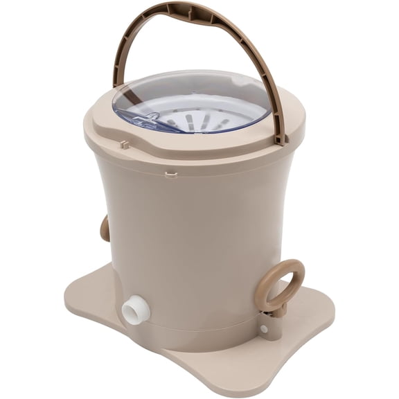 Manual Clothes Dryer Portable Mini Dryer Foot Powered Compact Spin Dryer Machine Non Electric Laundry Dryer for RV Camping Apartment Dorm(Khaki)
