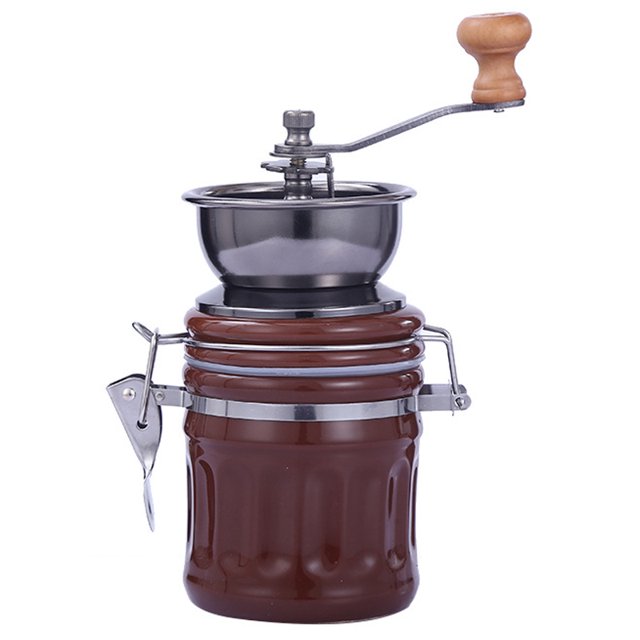 Manual Coffee Bean Grinder Vintage Hand Spice Pepper Burr Mill Ceramic