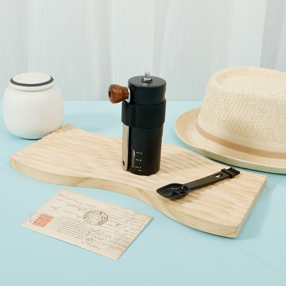 Manual Coffee Grinder,Aluminum body,Precision steel grinder,Adjustable grinding precision,Hand grind coffee grinder with Cleaning Brush