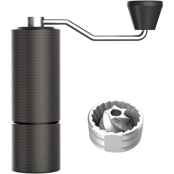 Manual Coffee Grinder with CNC Stainless Steel Tapered Burr - Internal Adjustable Setting, Double Bearing Positioning, French Press Coffee for Hand Grinder Gift