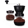 thumbnail image 1 of Manual Coffee Grinder Ceramic Burr with 2 Glass Jars Adjustable, 1 of 8