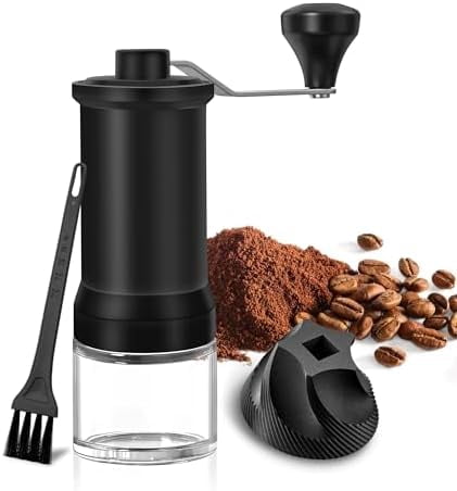 Manual Coffee Grinder, Ceramic Conical Burr Coffee Grinder, Adjustable ...