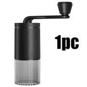 Manual Coffee Grinder,Portable Bean Grinding Machine,Hand Cranked Coffee Mill,Mini Adjustable Coarse and Fine GrinderBlack