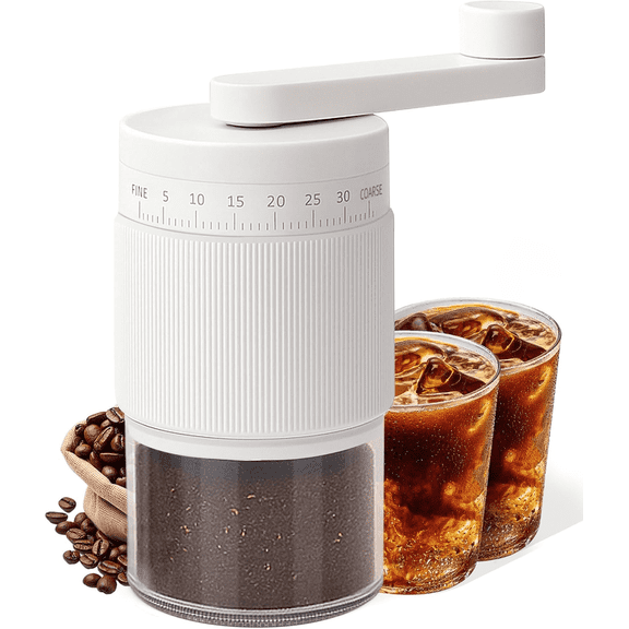 Jetcloudlive Manual Coffee Grinder Portable Coffee Bean Mill Grinders with 35 Adjustable Settings, Fine Coarse Adjustable for Outdoor, Travel, Espresso