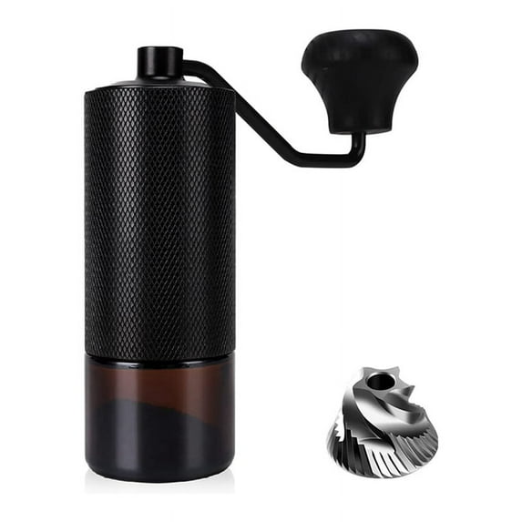 Manual Coffee Grinder, Premium CNC Stainless Steel Conical Burr Mill for French /Espresso/Turkish - Double Bearing