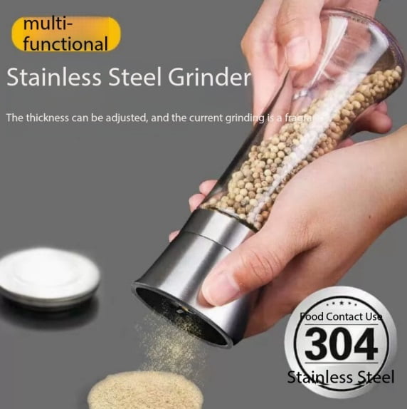 Manual Coffee Grinder Set - 1 Large + 1 Small, 304 Stainless Steel, Portable and Easy to Use for Coffee Beans, Pepper, Sea Salt, and More