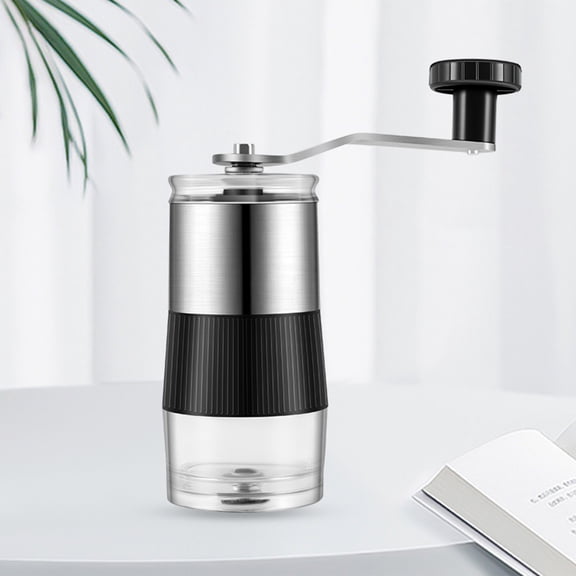 Disco*unt！Manual Coffee Grinder Stainless Steel, Adjustable Thickness for Coffee Powder, Easy to Carry for Office Home Kitchen Camping, Ceramic Burr, Compact and Durable