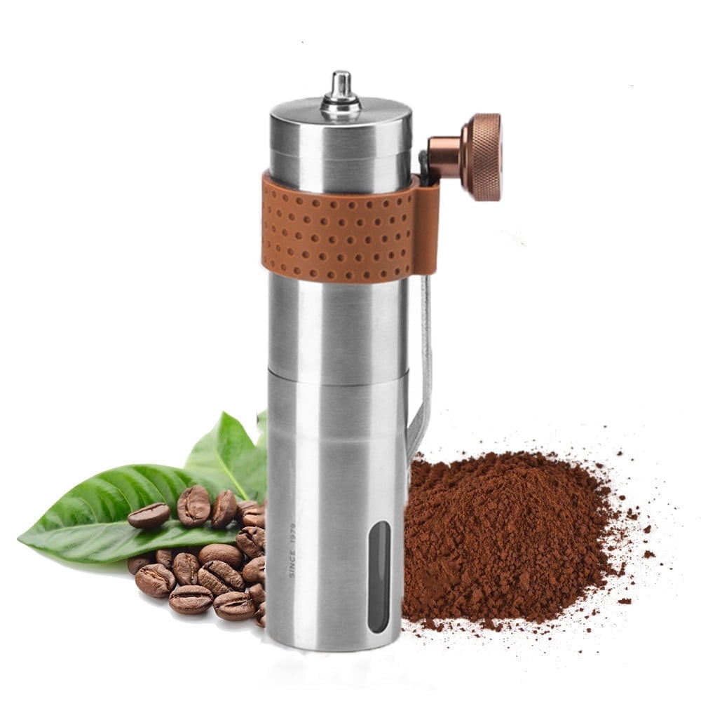 YOUGLE Stainless Steel Manual Coffee Grinder, Adjustable Ceramic Conical Burr