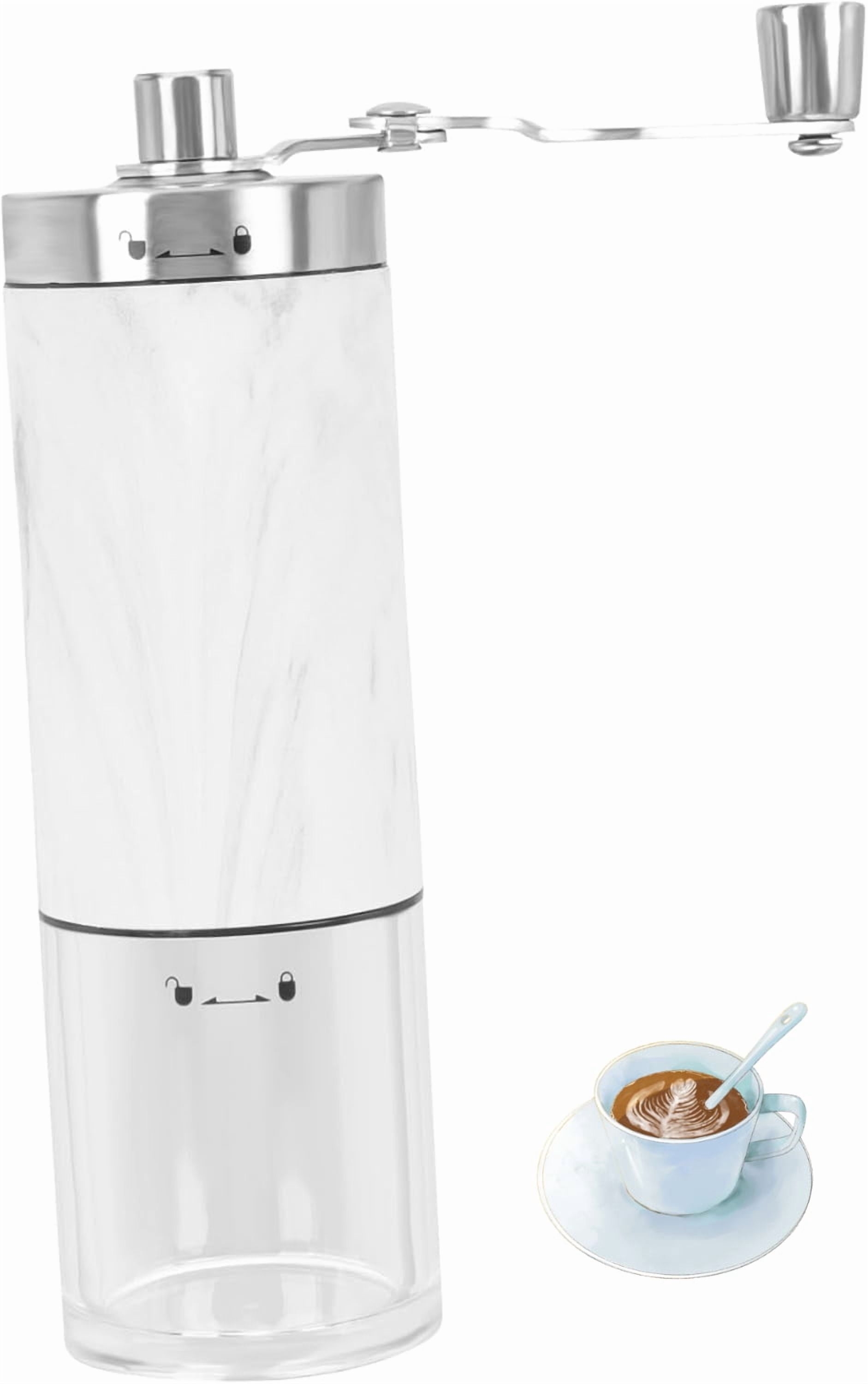Manual Coffee Grinder Stainless Steel Hand Mill Compact Bean Grinding Tool for Home Office Travel Brewing