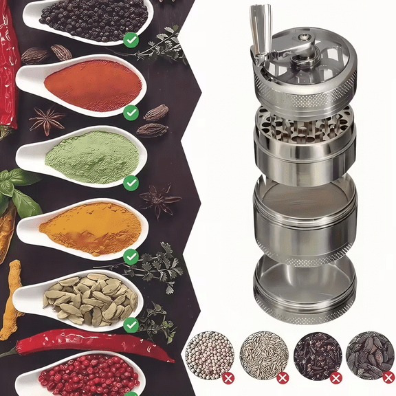 Manual Coffee Grinder Start Makers Portable Seasoning Processor Hand-crank Grinder for Camping, Travel & Office, Kitchen