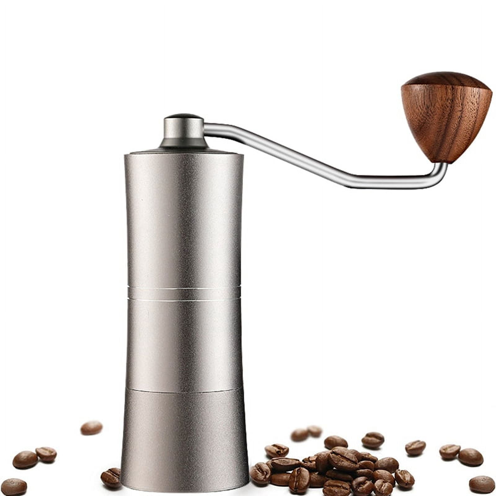 Manual Coffee Grinder with Adjustable Settings Espresso Maker Stainless