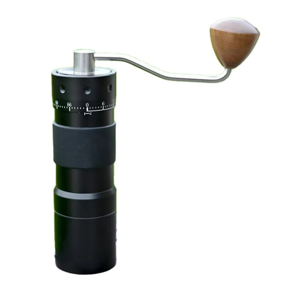 Manual Coffee Grinder with Adjustable Seven-Star Ghost Tooth Burr, Compact Household Coffee Mill, External Adjustment