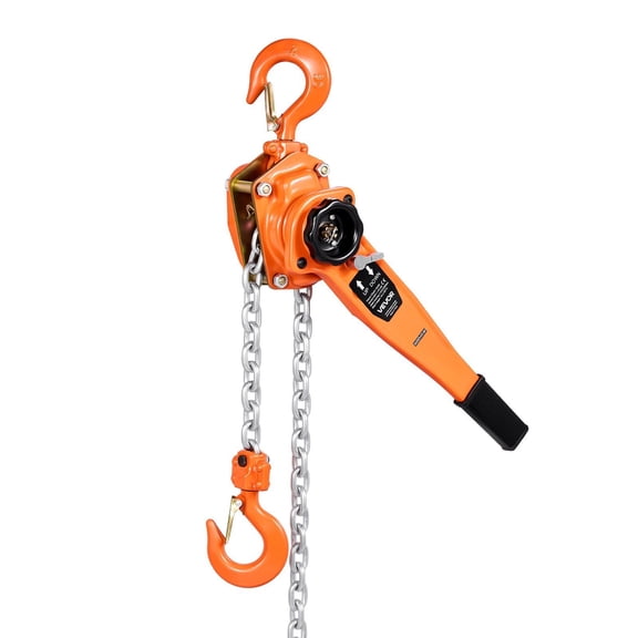 Manual Come Along Hoist 1.5 Ton Capacity, 3300LBS Heavy Duty with 10FT G80 Alloy Chain, Dual Pawl Mechanical Brake & 360° Swivel Hooks for Garage Warehouse Construction