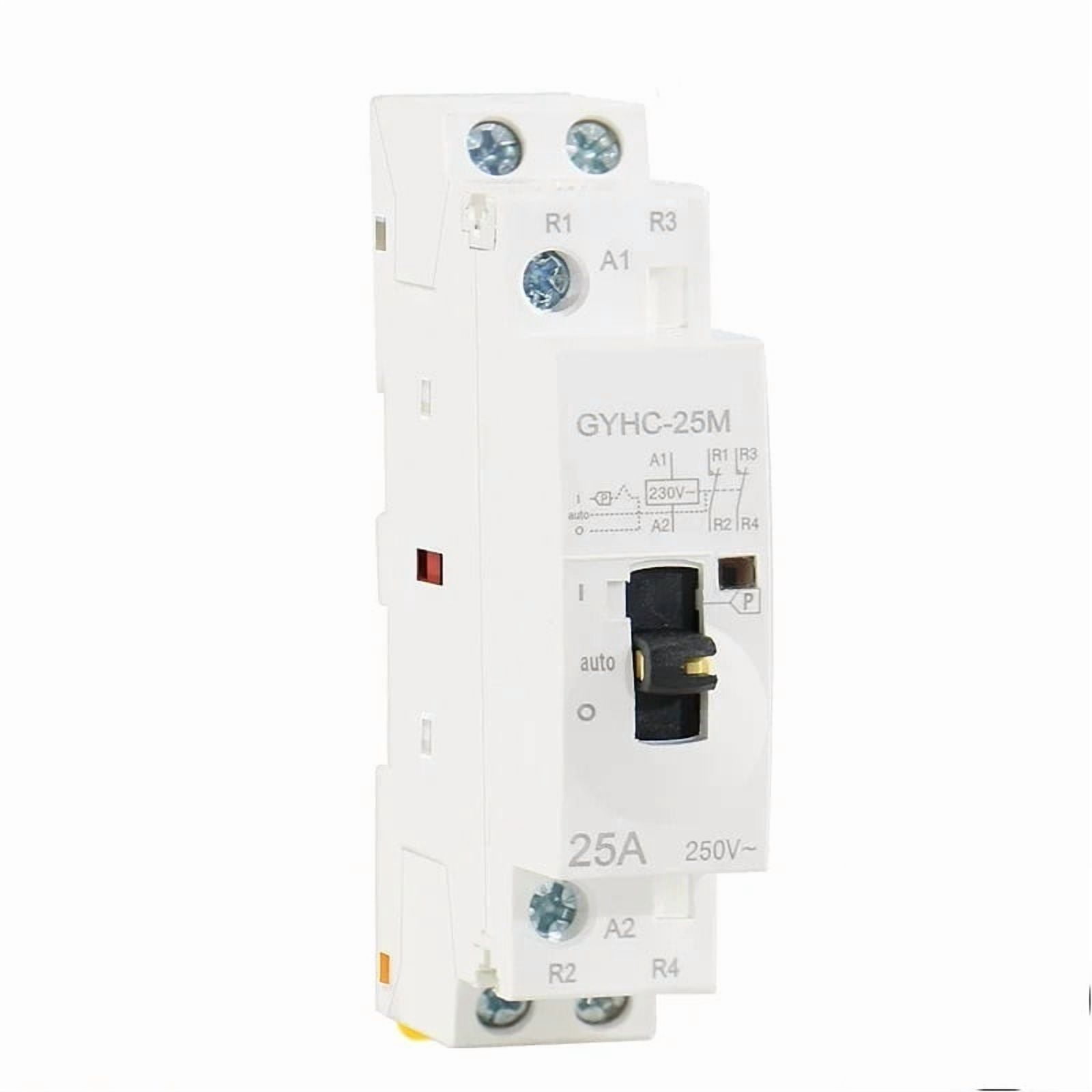 Manual Contactor  2P 16A 20A 25A 2NO or  2NC 220V 50/60Hz Manual Control Home Use AC Contactor Din Rail Type